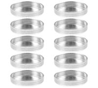 NIYANGLE 10pcs Empty Eyeshadow Tray Pans for DIY Eye Shadow, Lightweight Aluminum Makeup Powder Sample Plates, Portable and Suitable for Display, Small 0.5g Capacity Palettes