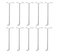 NIYANGLE 10pcs Heavy Duty Iron Hooks Wall Mountable Tool Organizer for Garage and Shop Storage, Galvanized Silver Household Tool Management Hooks for Drywall