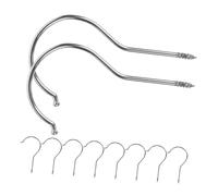 NIYANGLE 10pcs Heavy Duty Metal Screw Hanger Hooks Multipurpose Replacement Parts for Clothes Hanger DIY Accessories for Wood Wall PVC Plasterboard