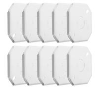 NIYANGLE 10pcs Metal Octagon Junction Box Cover Plates with Flat Blank Design and 4x16 Screws, Octagonal Electrical Box Panel for Residential and Commercial Wiring Applications