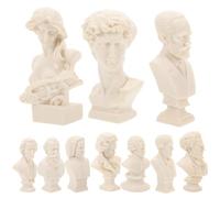 NIYANGLE 10Pcs Mini Gypsum Figurine Sculpture Models for Drawing Practice, Art Sketching Teaching Aids, Home Decor Collectible Figurines Set