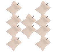NIYANGLE 10pcs Outdoor Curtain Weight Bags with Clips for Gazebo Drapery, Heavy Sandbag Anchors in Light Beige, Weighted Bottom for Patio and Window Curtains