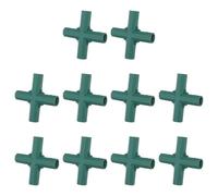 NIYANGLE 10pcs Plastic Pipe Fittings with Four-Way Interface for Water Pipe Couplers, High-Strength Design and Stable Connections, for Garden Environments and Large-Scale Garden Watering