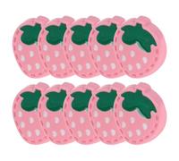 NIYANGLE 10pcs Plastic Sewing Buttons Cartoon Sew on Clothing Buttons Pink Strawberry Shape Cute Design Versatile and Easy to Clean for DIY Jewelry Making