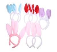 NIYANGLE 10pcs Plush Bunny Ears Headbands Soft Cartoon Hair Bands Cosplay Accessories for Easter Party Halloween Birthday Celebration