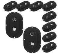 NIYANGLE 10pcs Robot Vacuum Push Button Cover Kit, Black Nitrile Rubber Switch Caps with Conductive Pad, Highly Responsive and Convenient Installation for Frequent Replacements in Daily