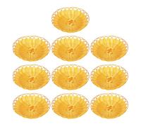 NIYANGLE 10Pcs Round Woven Storage Baskets 20Cm Imitation Rattan Fruit and Bread Holders Stackable Food Serving Containers for Kitchen and Restaurant Use