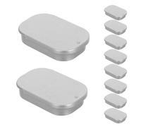 NIYANGLE 10pcs Sliding Lid Tin Boxes Empty Metal Slide Top Tin Containers for Perfume Sample Storage Box Lip Balm Organizer