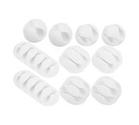 NIYANGLE 10pcs White Cord Organizer Appliance Cord Organizer Stick on Pp Material Multipurpose Cable Holders for Home Desktop Wire Management