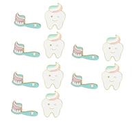 NIYANGLE 12 pcs Cute Toothbrush and Teeth Enamel Pins Funny Brooch Accessories for Backpacks Hats Clothing Lapel for Parties and Special Occasions