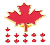 NIYANGLE 12 Pcs Maple Leaf Lapel Pins Red Enamel Patriotic Collar Badge Brooches for Men Women Stylish Canadian Souvenir Accessories for Clothing Hats Backpacks