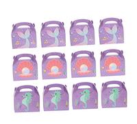 NIYANGLE 12 Pcs Mermaid Theme Boxes with for Party Favors Candy Treats and Lightweight and Durable for Events and Celebrations