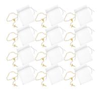 NIYANGLE 12 Sets Beaded Rosary Bracelet Mini Rosary Bracelet Faux Gold and White Alloy Mesh Pearls Sophisticated Spiritual Well-being Meaningful Present for Baptism and Wedding