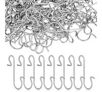 NIYANGLE 120 Pcs Silver S-Shaped Ornament Hooks Metal Wire Hangers for Christmas Baubles and LED Strings, Easy to Hang and Remove, Prevent Ornaments from Falling, for Festival