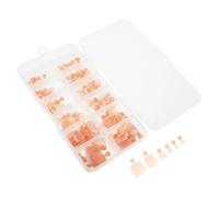 NIYANGLE 120pcs Press on Toenails French Tip Pink Short Square False Toenail Extension Tips Full Cover Precut Plastic Fake Toe Nails for Women Daily Wear DIY Manicure