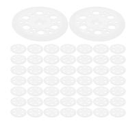 NIYANGLE 120pcs White Plastic Load Spreading Washers 46mm with Six Hole Design for Fixing and Fastening Rigid Foam Insulation Boards and Plasterboard in Workplaces and Families