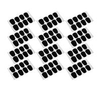 NIYANGLE 128Pcs Saxophone Mouthpiece Cushions Pads Kit 0.8Mm Thin Oval Black Mouthpiece Protection Patches for Alto Sax Clarinet Self-Adhesive Non-Slip Bite Pads