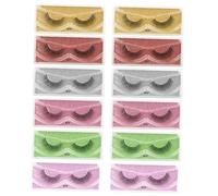 NIYANGLE 12pairs False Eyelashes Makeup Fiber Eyelashes Extension Tool for Natural Wispy Look