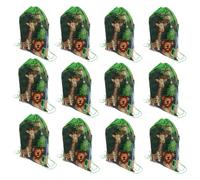 NIYANGLE 12pcs Boy Girl's Backpack Drawstring Backpack Portable Candy Bag for School Bag Boys and Girls Pe Storage Pouch Non-woven Fabrics Pouches