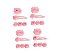NIYANGLE 12pcs Cartoon Pig Hairpins for Girls Adorable Barrettes Clips Cute Accessories for Daily Wear Special Occasions for Friends Daughters Chic Design
