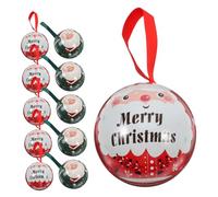 NIYANGLE 12pcs Christmas Candy Jar Ornaments Tinplate Balls for Holiday Tree Decorations Easy to Hang Festive Decor for Home Office Celebrations