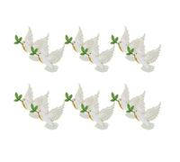 NIYANGLE 12pcs Elegant Peace Dove Brooch Alloy Brooch Lapel Pins for Mourning Remembrance Day Shiny Dove Model Pins for Ladies Men's Suit