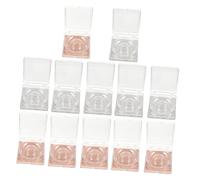 NIYANGLE 12pcs Empty Transparent False Eyelash Storage Boxes Glitter High Clarity Organizer for Easy Identification and Portable Eyelash Case for Beauty Salons and Personal Use
