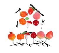 NIYANGLE 12pcs Fruits Hair Clips Cute Fruit Design Barrettes for Women Girls Includes Pomegranate Cherry Strawberry Mushroom Fun Accessories for All Occasions