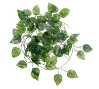 NIYANGLE 12pcs Hanging Fake Rattan Leaf Vine with Silk Flower Material, Green Artificial Leaf Decor for Shops and Coffee House Wall Hanging Ornament