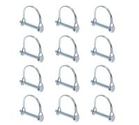 NIYANGLE 12pcs Heavy Duty D-shaped Coupler Shaft Locking Pin Made of Corrosion Resistant Carbon Steel for Gardening and Commercial Applications with Strong Structural Design