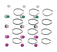 NIYANGLE 12pcs Multi-color Glitter Ball Alien Headbands for Halloween Foam Martian Antenna Hair Hoops with Spring Balls Costume Accessories for Women and Cosplay Parties