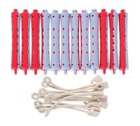 NIYANGLE 12pcs Plastic Perm Rods for Hair Curling and Styling Nonslip DIY Hair Styling Rollers Tools for Home and Hairdressing for Women