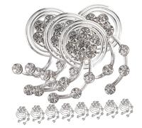 NIYANGLE 12pcs Rhinestone Spiral Hair Clips for Women Hair for Brides Easy to Clean and Reuse