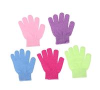 NIYANGLE 12pcs Soft Exfoliating Bath Gloves for Women Men Body Scrubber Gloves Five Fingers