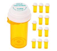 NIYANGLE 12pcs Travel Medication Storage Case Reusable Small Pill Organiser for Personal Use Lightweight and Transparent Design for Easy Monitoring of Medications