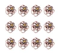 NIYANGLE 12pcs Vintage Alloy Mini Rose Hair Claw Clips Sturdy Construction Practical Hair Accessories for Women and Suitable for Home and Office Use