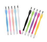 NIYANGLE 15 Pieces Manicure Dead Skin Forks Kit Nail Cuticle Remover Tools Plastic Material Lightweight and Comfortable to Hold, Simple to Use for Personal Home Use Random Color