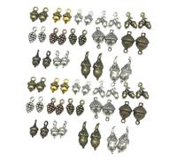 NIYANGLE 150pcs Vintage Metal Acorn and Pinecone Charms for DIY Jewelry Making Lightweight Nut Pendants for Bracelets Earrings Necklaces Keychains Retro Nature-inspired Craft Beads