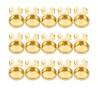 NIYANGLE 15pcs 15mm Metal Button Covers for Dress Shirts No-sew Cufflink Button Covers for Men and Women Sleeve Accessories for Business Party and Everyday Wear