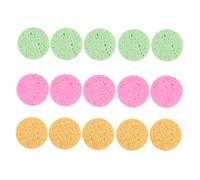 NIYANGLE 15Pcs Fluffy Rounded Cosmetics Soft Makeup Pads for Gentle Face Washing for Powder and Liquid Applications Portable and Easy to Clean for Daily Use