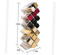 NIYANGLE 16-compartment Acrylic Lipstick Holder Display Rack Fish Shape Makeup Organizer for Desktop Multi-functional Storage Box for Lipsticks Cosmetics and Beauty Products