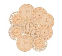 NIYANGLE 16pcs Wood Clock Cutouts DIY Paintable Wooden Slices for Crafting Sturdy Smooth Surface Unfinished Wood Graffiti Pendants for Home Decor Wedding Party Birthday Handicrafts