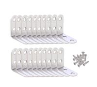 NIYANGLE 18pcs Stainless Steel Corner Braces Shaped Right Angle Brackets with Screws Heavy Duty Rustproof Mounts for Shelves Furniture Storage Racks and DIY Projects