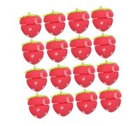 NIYANGLE 18pcs Strawberry Shape Hair Rollers for Women Soft Sponge Heatless Curlers for Overnight Natural Curls Lightweight Portable Curling Tools for Travel and Home Use