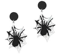 NIYANGLE 1Pair Gothic Spider Earrings for Women Lightweight Halloween Studs Unique Ear Jewelry for Teens Stylish Accessory for Any Occasion