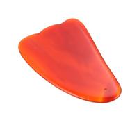NIYANGLE 1pc Agate Gua Board for Facial Massage Dark Red Healing Scraping Tool for Neck Therapy Smooth Touch Ergonomic Design Easy to Carry