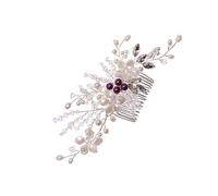 NIYANGLE 1pc Bridal Flower Hair Comb Elegant Wedding Accessory for Women Delicate Side Comb for Bride and Bridesmaids for Special Occasions and Ceremonies