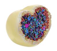 NIYANGLE 1pc Handmade Amethyst Desktop Ornament for Home Decor Unique DIY Jewelry Making Accessory Bright Natural Amethyst Cluster Material with Eye Catching Colors