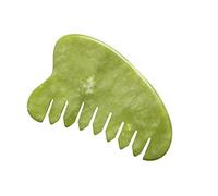 NIYANGLE 1pc Jade Massage Comb Multi-functional Gua Scraping Tool for Body Legs Arms and Back Lightweight and Portable for Relaxation and Hair Care for Family and Friends