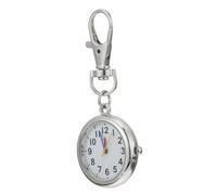 NIYANGLE 1pc Large Number Pocket Watch for Elderly Digital Timepiece with Dial Scale School and Nurse Exam Watch in Silver